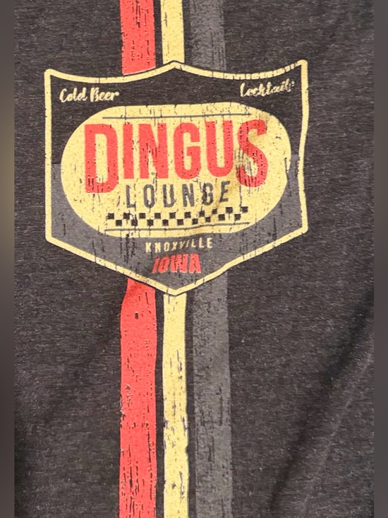 Next Level Apparel Other - Vintage-Vibe Dingus Lounge Knoxville Iowa Graphic Tee / Charcoal Grey / Size M